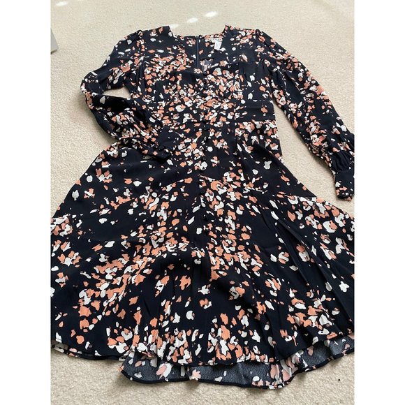 Whistles Mottled Animal Button Dress Size 6 - Picture 6 of 10